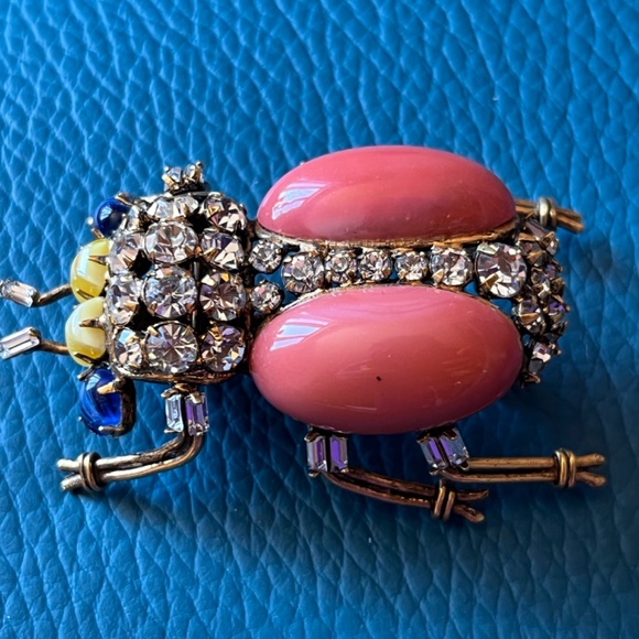 Vintage IRADJ MOINI Large Beetle Insect Bug Brooch Pin Costume Jewelry - Picture 4 of 11